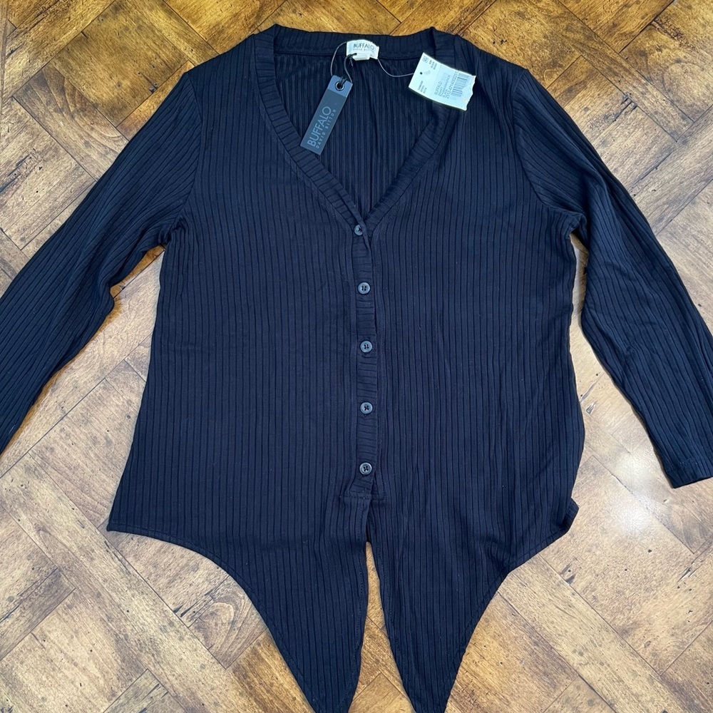 Black Button-Up Cardigan